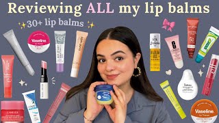 Reviewing ALL my lip balms 💛🎀 Starting from Rs75 only 💸 popular lip balms affordable amp expensive 👄 [upl. by Ignace]