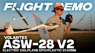 Flight Demo  Volantex 7591 ASW28 V2 [upl. by Kcire]