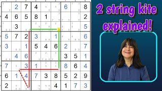 Sudoku 2String Kite Explained with EXAMPLES [upl. by Seroka]