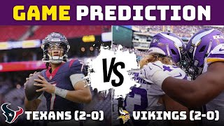 Texans vs Vikings GAME PREDICTION Prediction Saturday [upl. by Eustache396]