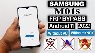 Samsung Galaxy M01s Frp Bypass 2022 Without PcWithout KNOX Android 11 New Method Without Pin Sim [upl. by Ramyaj]