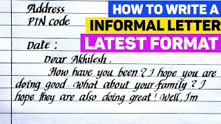 Informal Letter Writing  How To Write An Informal Letter in English  Letter To Friend [upl. by Alyakim59]