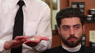 Slicked Back Hair Styled with Gel and Pomade Tutorial [upl. by Shamrao726]