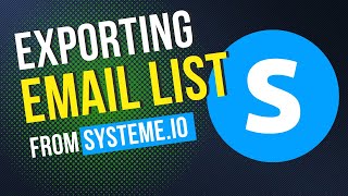 2 min guide How to export your contact list from systemeio [upl. by Emile456]