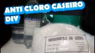 Química do aquário  Anticloro caseiro  DIY [upl. by Lizabeth853]