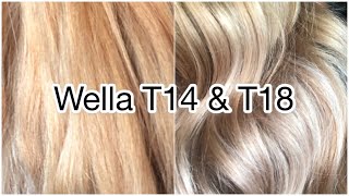 WELLA TONER T14 amp T18  TONING MY HAIR [upl. by Neelahtak899]