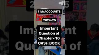 Important Question of Cash Book ❤️ accountancy accounts commerce exam youtube shorts [upl. by Enilarac]