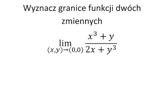 Granica funkcji dwóch zmiennych Granica iterowana [upl. by Hsiri]