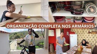 MARIDO VIROU CICLISTAALMOÇO NA CASA DA MÃE ORGANIZAÇÃO  TOUR NOS ARMÁRIOS DA COZINHA E COMPRINHAS [upl. by Anauqaj]