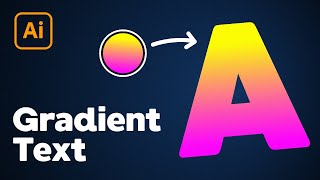 How to Add Gradient Text in Illustrator [upl. by Ymmij444]