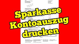 Sparkasse Kontoauszug drucken online herunterladen Anleitung [upl. by Vanhomrigh]