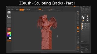 ZBrush Tutorials  Sculpting Cracks [upl. by Roer]