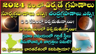 Grahanalu in 2024 in Telugu  Solar Eclipse 2024  Lunar Eclipse 2024  2024 Grahanalu in Telugu [upl. by Euqinahc662]