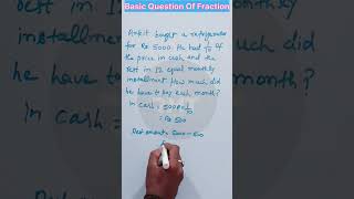 Fraction  Basic Question  Part  3 fraction shorts mathematics [upl. by Aicercal823]