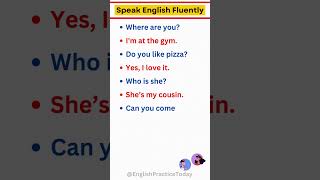 Simple English Questions for Daily Practice  Easy Conversation Speak English Fluently shorts [upl. by Kravits]