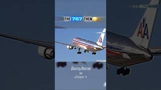 767 then vs now😭  collab with Splash9789 aviation edit boeing [upl. by Llemhar]