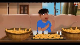 गांव में पकौड़े वाला  Pakode wala pakode wala cartoonKahani pakode wale ki trending cartoonv [upl. by Adnesor]