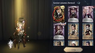 Identity V  All Barmaid Costumes Gameplay  Limited Epic and Crossover Skins [upl. by Mikeb]