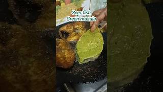 Seer fish  green masala fish fry  fish kabab  manasilaayo vettaiyan anirudh rajinikan short [upl. by Ahcas]