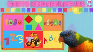 Beste Kinderfilmpjes voor Peuters en Kleuters💯 Alfabet❤️Cijfers💙Kleuren🧡Tellen💜Vormen💛Woordjes💚60MIN [upl. by Sairacaz]