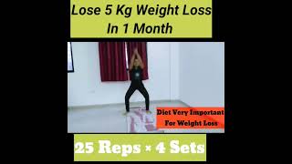 Lose 5 Kg Weight Loss in One Month Full Body Weight Lose Exercise at Home trending viralvideo [upl. by O'Reilly]