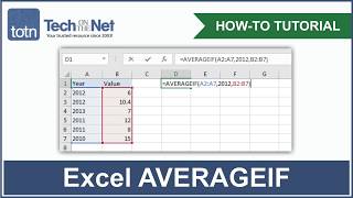 How to use the AVERAGEIF function in Excel [upl. by Osugi]