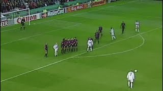 David Beckham goal  England VS Greece 2001 [upl. by Deenya623]