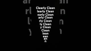 Clearly Clean [upl. by Trace]