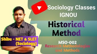 Historical Method  Methods of Social Research  IGNOU MSO 002 [upl. by Netsirt]