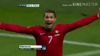 Narração Mais Emocionante Do Mundo  Portugal 3x2 Suécia 3 Gols De Cristiano Ronaldo [upl. by Ennoryt]