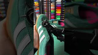 Customizing THE Adidas Gazelle 💚💖 adidassneaker shorts [upl. by Publus]