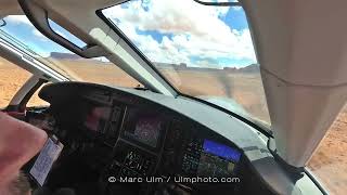 Pilatus PC12NG UT25  Monument Valley Airport  Approach and landing [upl. by Hoes594]