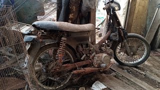 FULL RESTORATION • 1990 Honda Astrea Prima Abandoned  TimeLapse [upl. by Esdnyl]