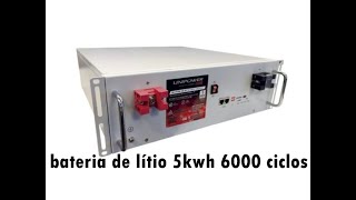 bateria de lítio 5kwh 6000 ciclos [upl. by Lonnard]