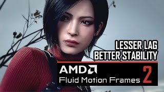 Fluid Motion Frames 2 vs Fluid Motion Frames 1  Better Stability Less Lag  AMD Adrenalin Software [upl. by Duer653]