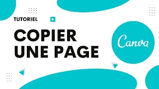 Comment copier une page Canva [upl. by Ertnom]