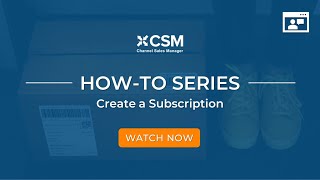 CSM  Create a Subscription [upl. by Arej]