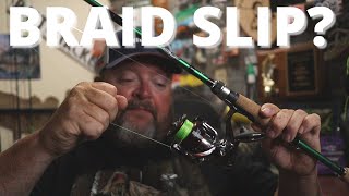 How To Spool Braid On A Spinning Reel no slipping [upl. by Eitsirc]