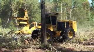 Wheel Feller Buncher Tigercat 724G [upl. by Adiam63]