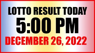 Lotto Result Today 5pm December 26 2022 Swertres Ez2 Pcso [upl. by Ennaeirrac]