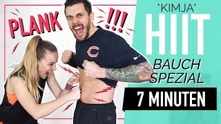 Flacher Bauch mit 7 Übungen Oh Yes 🙏 – Plank Spezial HIIT Workout  KIMYA [upl. by Arymahs]