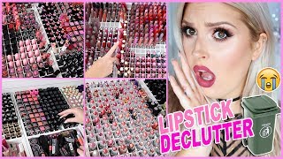 1000 Lipsticks 🔪😱 ORGANIZE AND DECLUTTER MY MAKEUP COLLECTION 😏 [upl. by Eleanora]