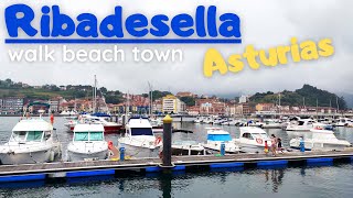 Ribadesella  cozy city in Asturias Spain 4K Walk tour [upl. by Yneffit]