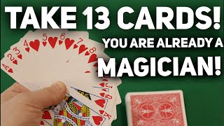 USE 13 CARDS AND FOOL ANYONE EASY CARD TRICKS TUTORIAL  MAGIC cardtricks [upl. by Roz]