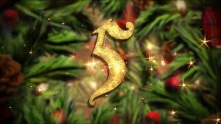 Countdown to Christmas  v 490  5 sec timer with sound effects HD 4k [upl. by Gathers]