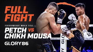 GLORY 86 Petchpanomrung vs Ahmad Chikh Mousa Featherweight Title Bout  Full Fight [upl. by Eillor]