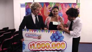 Pachu y Pablo entregan el primer 1000000 de Carrefour [upl. by Maddock238]