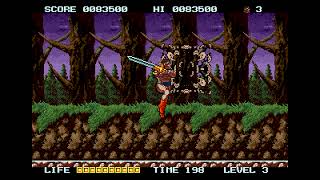 Rastan Saga II Sega Genesis Walkthrough [upl. by Swehttam]