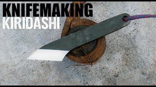 Knife Making Kiridashi made from a truck leaf spring [upl. by Mettah]