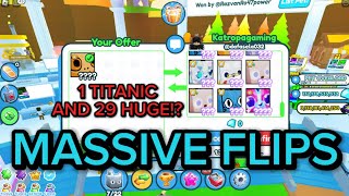 Trading Montage 57  💎TITANIC AND 29 EXPENSIVE HUGE 💎  Pet Simulator X  Roblox [upl. by Accemahs]